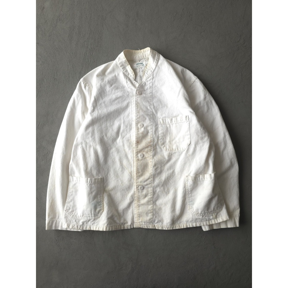 Vintage 1950s American Brand White Cotton Chore Jacket Workwear 46